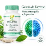 L-Theanina 200mg: Foco Sereno e Relaxamento Mental 60 Doses