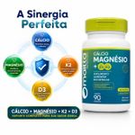 Cálcio, Magnésio, Vitamina K2 e D3 - 90 Cápsulas Duom
