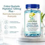 Cobre Quelado Peptídico 120mcg Plus Nutricosmético 60 Doses