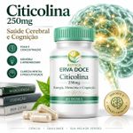 Citicolina 250mg - Suporte para Foco e Energia Mental 60 Doses