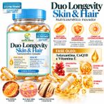 Capsula Duo Duo Longevity Skin e Hair Nutricosmético 30 Doses