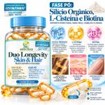 Capsula Duo Duo Longevity Skin e Hair Nutricosmético 30 Doses