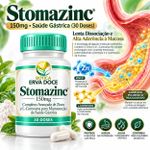 Stomazinc 150mg Saude Gastrica e Proteçao 30 Capsulas