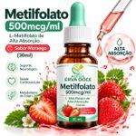 Metilfolato 500mcg/ml Gotas Sabor Morango 30ml