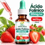 Acido Folinico 20mg/ml Gotas Sabor Morango 30ml