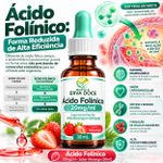 Acido Folinico 20mg/ml Gotas Sabor Morango 30ml