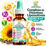 Complexo de Vitaminas  – Vitaminas D3, K2 MK-7, A e E 20ml