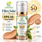 Protetor Solar em Mousse FPS 50 Bege Médio  –  30g