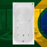 Banheira Retangular Blumenau com hidro