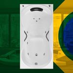 Banheira Retangular Blumenau COMPLETA com hidro
