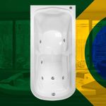 Banheira Retangular Niterói com hidro