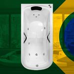 Banheira Retangular Niterói COMPLETA com hidro