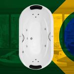 Banheira Dupla Malta COMPLETA com hidro em acrílico