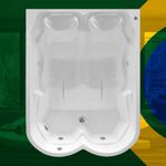 Banheira Dupla Paraíso com hidro em acrílico