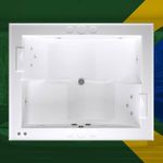 Banheira Quadrada Guarulhos COMPLETA com Hidro
