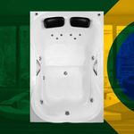 Banheira Dupla Esmeraldas COMPLETA com hidro
