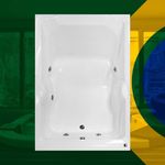 Banheira Dupla Franca com hidro em acrílico