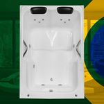 Banheira Dupla Ilha Bela COMPLETA com hidro