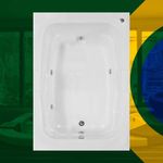 Banheira Dupla Lorena com hidro em acrílico