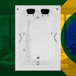 Banheira Dupla Lorena COMPLETA com hidro