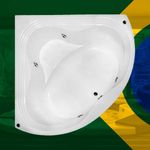 Banheira de Canto Monte Verde com hidro em acrílico