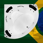 Banheira de Canto Completa com Hidromassagem - 3 Lugares | Monte Verde