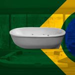 Banheira Dupla Brumado com hidro