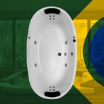 Banheira Dupla Brumado COMPLETA com hidro
