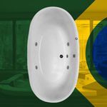 Banheira Dupla Brumado com hidro