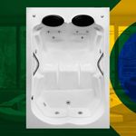 Banheira Dupla Imperatriz COMPLETA com hidro em acrílico - Combo