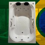 Banheira Dupla Lindóia COMPLETA com hidro em acrílico - 1.50X1.10X0.40 - 220v (Pronta Entrega) - OP 177121