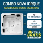 Spa Quadrado Nova Iorque COMPLETO com hidro em acrílico - Combo