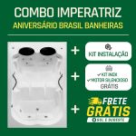 Banheira Dupla Imperatriz COMPLETA com hidro em acrílico - Combo