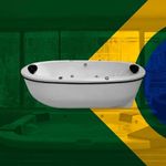 Banheira Dupla Brumado COMPLETA com hidro