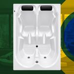 Banheira Dupla Imperatriz COMBATE com hidro em acrílico