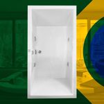 Banheira Retangular Anápolis com hidro em acrílico