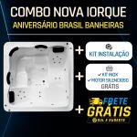 Spa Quadrado Nova Iorque COMPLETO com hidro em acrílico - Combo