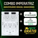 Banheira Dupla Imperatriz COMPLETA com hidro em acrílico - Combo