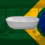 Banheira Dupla Brumado com hidro em Acrílico