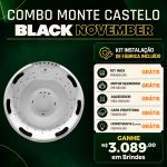   Spa Redondo Monte Castelo | COMBO LUXO | Aquecedor + capa + cromo 2 pontos + Kit Inox + Motor SilenciosoO com hidro em acrílico - Combo