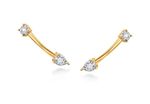 Brinco Earcuff com brilhantes em ouro 18K