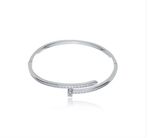 Bracelete Prata de prego cravejado