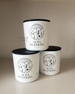Vela Aromática Personalizada 180g - Pote Branco