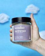 Vela Aromática Sonho Sereno | Flor de Algodão e Lavanda