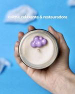 Vela Aromática Sonho Sereno | Flor de Algodão e Lavanda