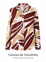 BLUSA ML ABERTA NATURAL CLASS 4224