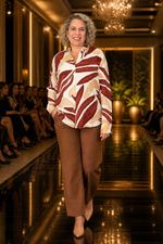 BLUSA ML ABERTA NATURAL CLASS 4224
