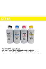 Kit 4 Tintas Compatível corante Epson Universal Kora 664/544/504 1 Litro