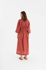 Chemise Amplo Linho Terracota
