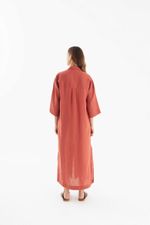 Chemise Amplo Linho Terracota